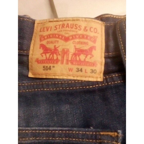 Levis 514 Straight Leg Jeans Men's 34x30 Medium Wash Blue Denim  preowned 0 - Picture 1 of 3